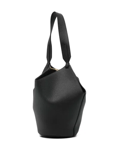 Khaite Lotus Chain Detailed Mini Tote Bag In Black