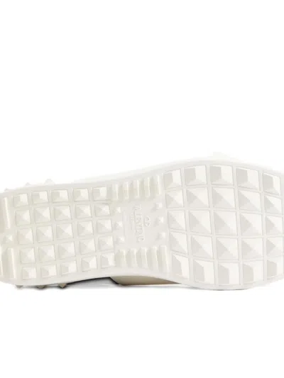 Valentino Garavani Open Leather Sneakers With Contrast Band And Stud Details Shoes In Black