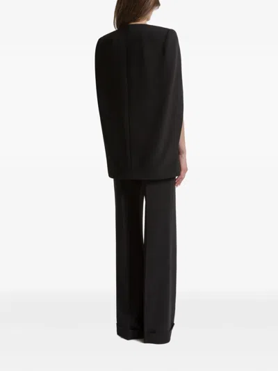 Alberta Ferretti Black Structured Sleeveless Viscose Jacket In Black