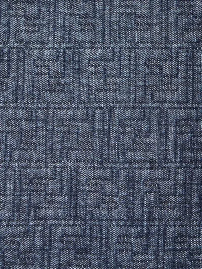 Fendi Ff Motif Denim Mini Dress In Blue