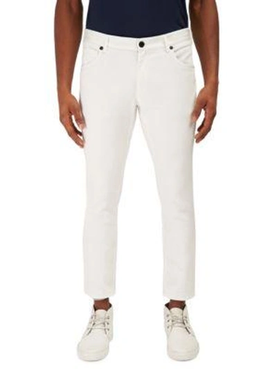 Shop Engineered For Motion Clearing Slim-fit Contrast Hem Jeans In White