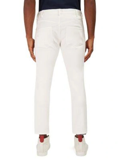 Shop Engineered For Motion Clearing Slim-fit Contrast Hem Jeans In White