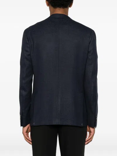 Corneliani Single-breasted Notch-lapels Blazer In Blue