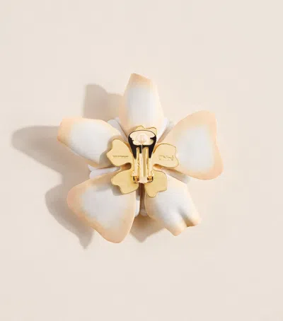 Chloé Pink Bloom Stud Earrings In Brown