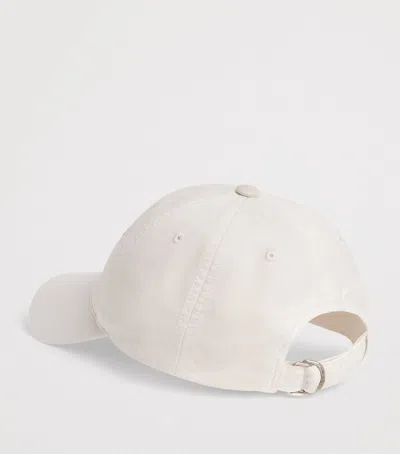 Acne Studios Cotton Logo Cap In White