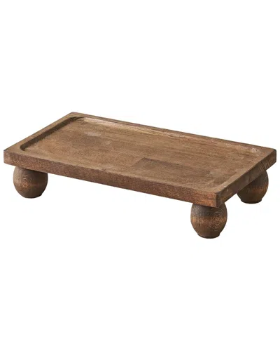 Bella Maison Wooden Rectangular Serving Stand In Brown