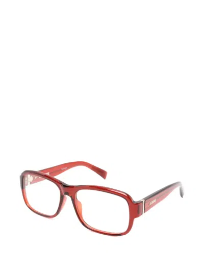 Jacquemus Rectangle-frame Glasses In Red