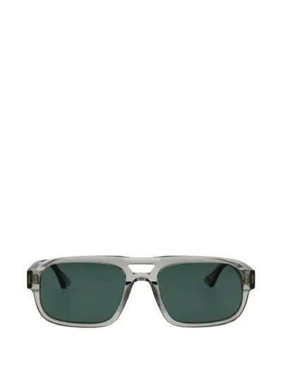 DOUBLE-BRIDGE RECTANGLE-FRAME SUNGLASSES