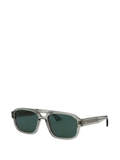 DOUBLE-BRIDGE RECTANGLE-FRAME SUNGLASSES