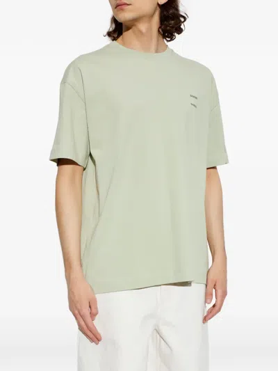 Samsoe & Samsoe Joel Logo-print T-shirt In Green