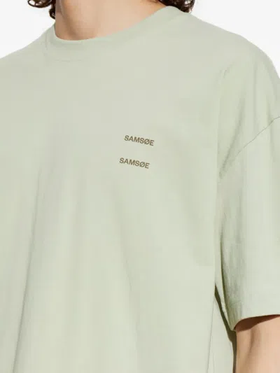 Samsoe & Samsoe Joel Logo-print T-shirt In Green