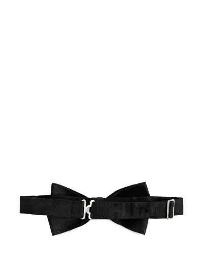 Givenchy Ribbed Bow Tie In Black