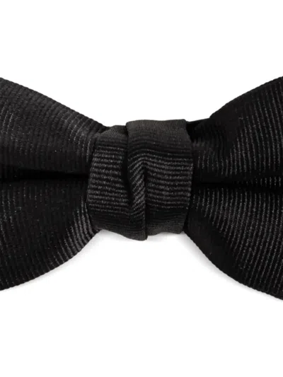 Givenchy Ribbed Bow Tie In Black