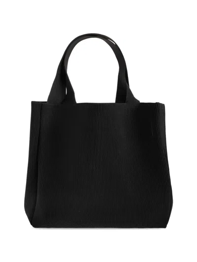 Samsoe & Samsoe Samira Ribbed-knit Shoulder Bag In Black
