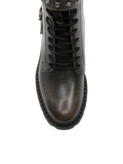 Ash Stud-embellished Buckled Boots In Black