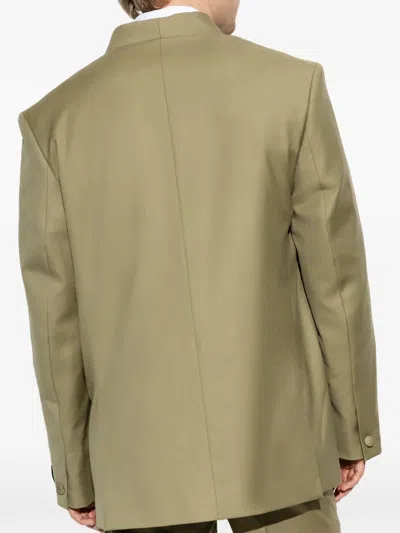 Kenzo Double Breasted Kimono Tailored Jacket In Green