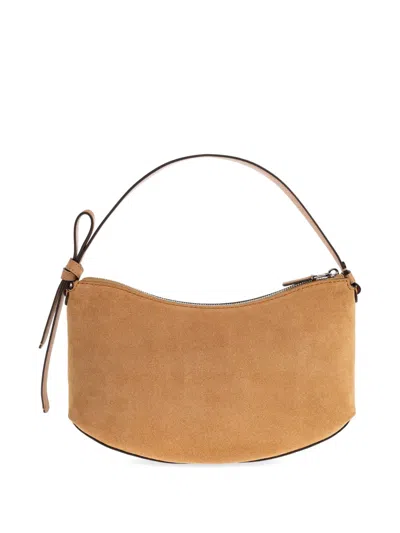 Kate Spade Loop Suede Knotted-strap Shoulder Bag In Brown
