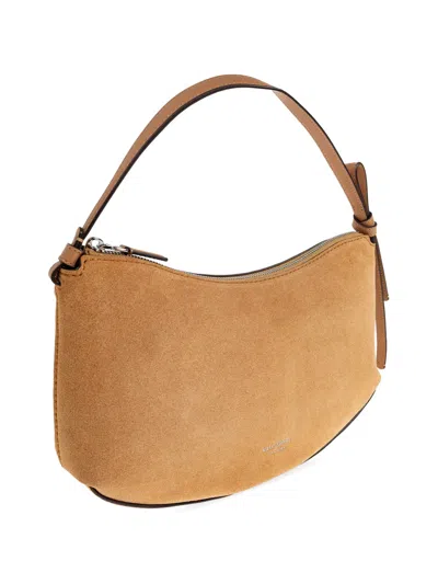 Kate Spade Loop Suede Knotted-strap Shoulder Bag In Brown
