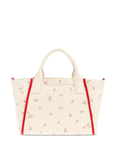 Kate Spade Dash Floral-print Canvas Tote Bag In Neutral