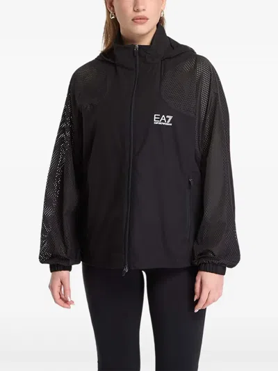 Ea7 Hooded Jacket In Black
