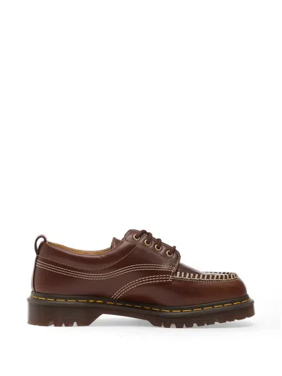 Dr. Martens Lowell Contrast-stitching Derby Shoes In Brown