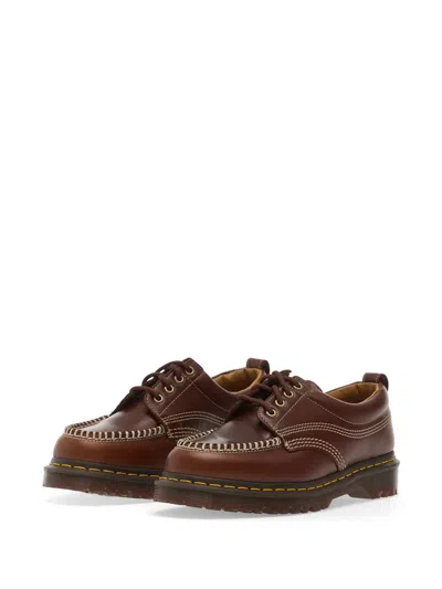 Dr. Martens Lowell Contrast-stitching Derby Shoes In Brown