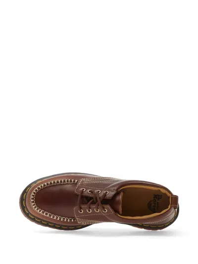 Dr. Martens Lowell Contrast-stitching Derby Shoes In Brown