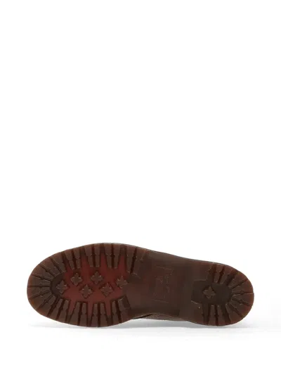 Dr. Martens Lowell Contrast-stitching Derby Shoes In Brown