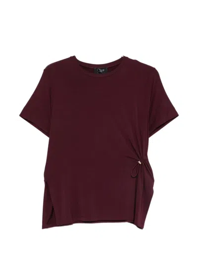 Clips Sweater With Drawstring In Red In Red