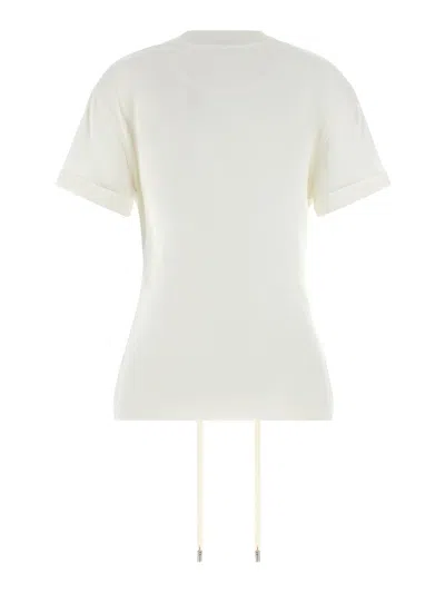 Alexander Mcqueen Mcqueen Cotton Jersey Corset T-shirt In White