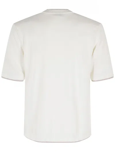 Eleventy Striped T-shirt In White