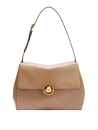 Furla Medium Domus Leather Shoulder-bag In Brown