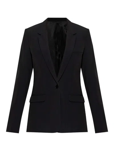Isabel Marant Feray Tailored Jacket Notch Lapel Design In Black