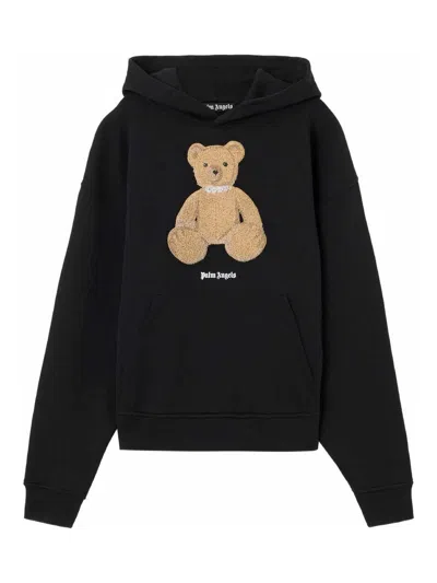 Palm Angels Black Graphic Hood Sweatshirt