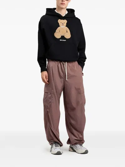 Palm Angels Black Graphic Hood Sweatshirt