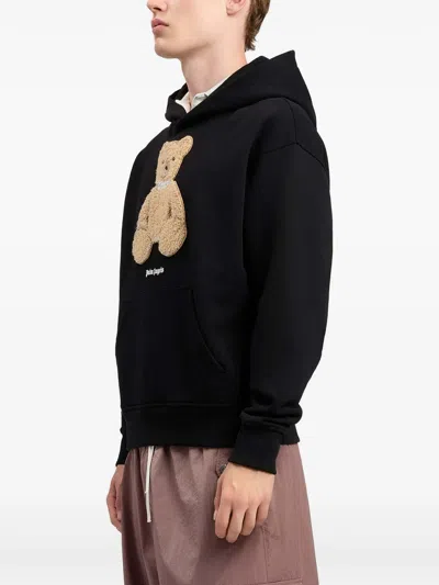 Palm Angels Black Graphic Hood Sweatshirt