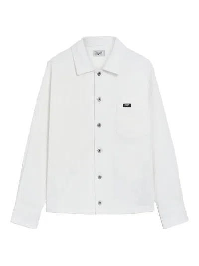 Pence Tommy Button-front Shirt Jacket In White