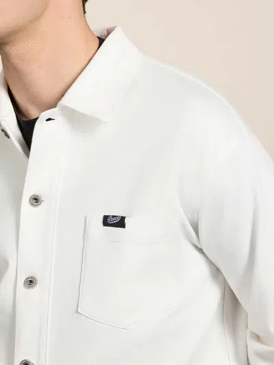 Pence Tommy Button-front Shirt Jacket In White