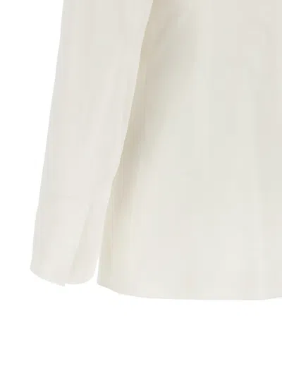 Pinko White Linen Viscose Elastane Jacket In Black
