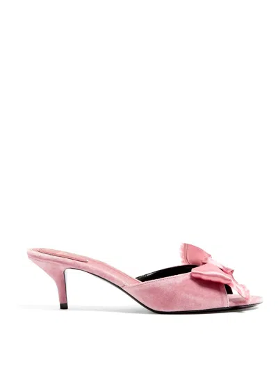 Valentino Garavani Marie A Velvet Slide Sandal 55mm Woman Pink 38
