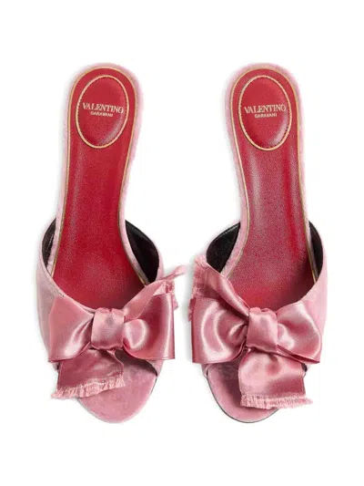 Valentino Garavani Marie A Velvet Slide Sandal 55mm Woman Pink 38