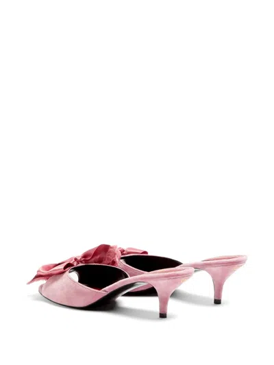 Valentino Garavani Marie A Velvet Slide Sandal 55mm Woman Pink 38