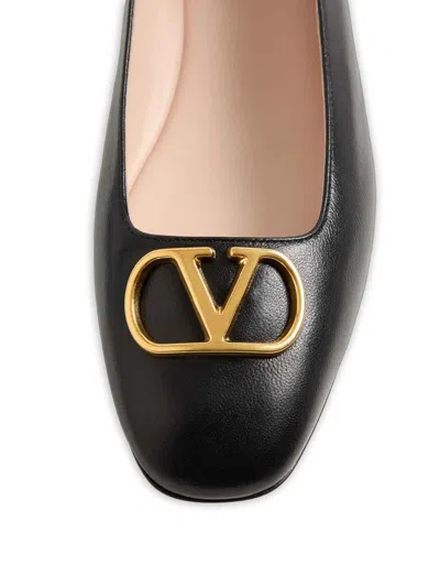 Valentino Garavani Valentino Vlogo Signature Leather Ballerina Flat In Multi