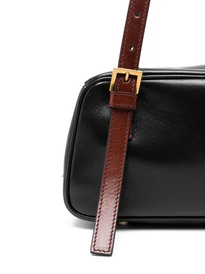 Versace Rectangular Handbag In Smooth Silk And Nylon In Black