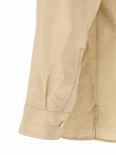 Lemaire Light Beige Solid Shirt In Neutral