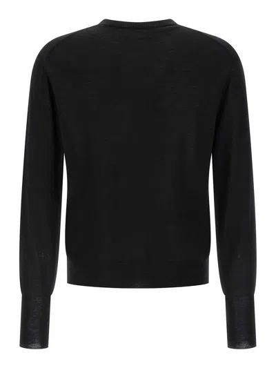 Ma'ry'ya Black Spongy Effect Sweater In Black