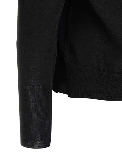 Ma'ry'ya Black Spongy Effect Sweater In Black