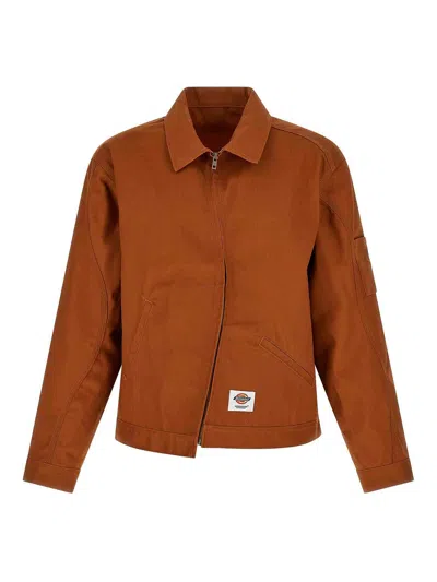 Undercover X Dickies Asymmetric-stitch Logo-patch Jacket In Multi