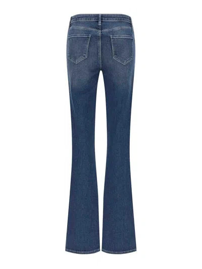 L'agence Flared Stone-washed Jeans In Blue