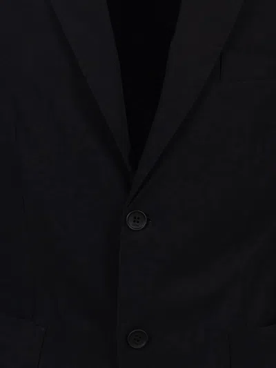 Cruna Tailored Black Notch Lapel Two-button Blazer In Black